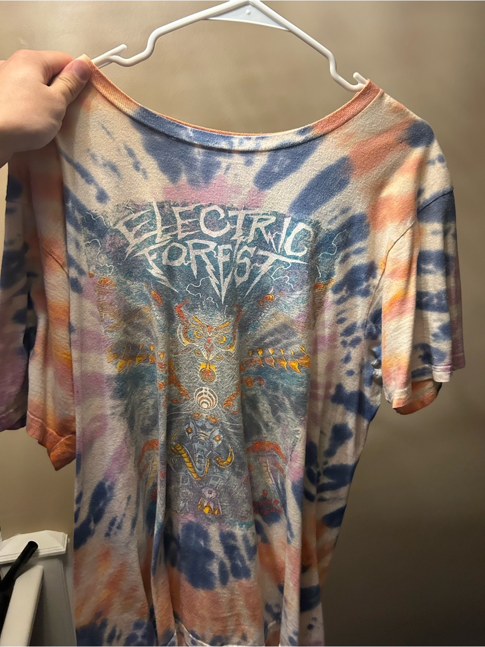 Electric Forest x Bassnectar Tie-Dye Graphic Tee - Blue & Peach
